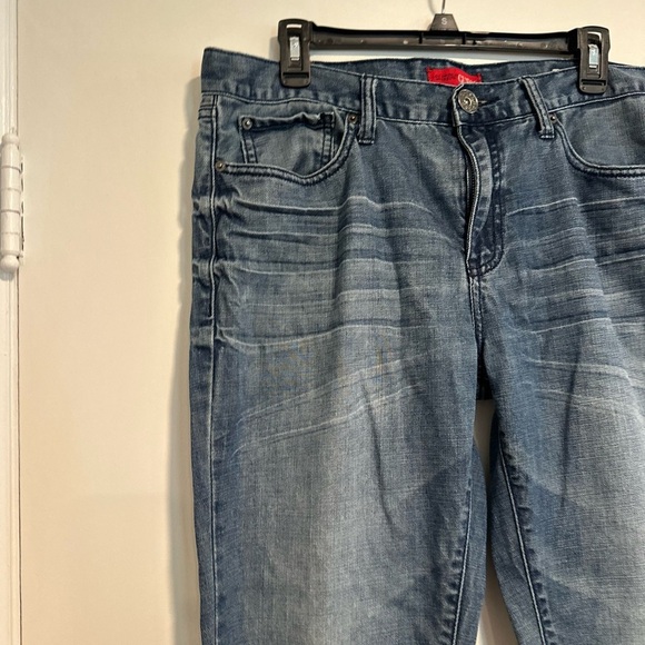 Guess Jeans Mens Slim Straight Del Mar Fit Blue Dark Wash Denim Classic 34x30. - Picture 8 of 13